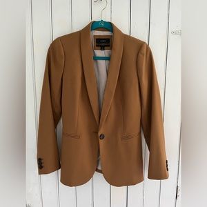 NWOT J. Crew Parke Blazer in Wool Flannel Hthr Caramel Size 0
